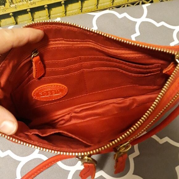 Fossil red shoulder bag small - Picture 4 of 5